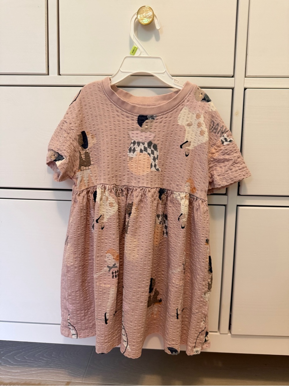 Next Dusty Pink Waffle-Knit Dress